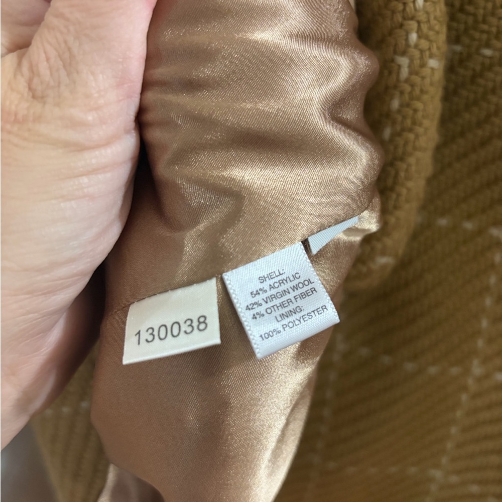 Ann Taylor wool Blend Coat - Size 8 - tan color - Picture 5 of 6